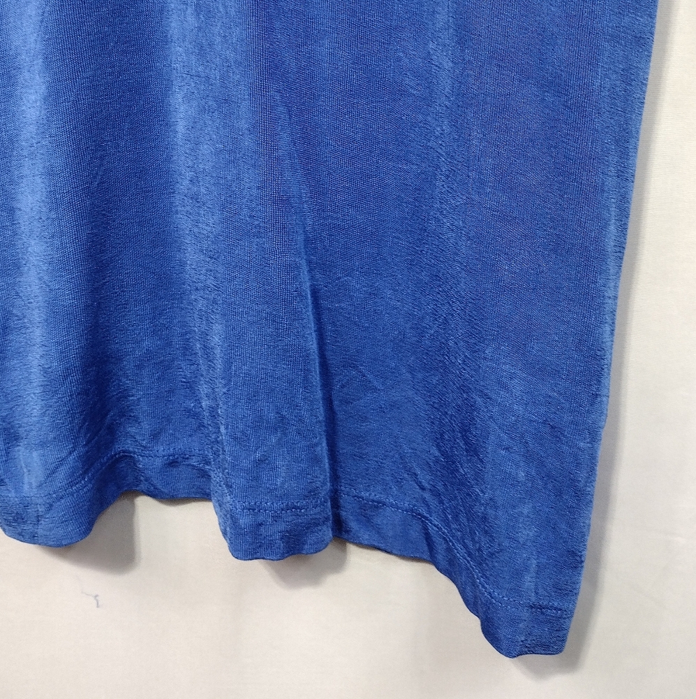 Slinky Brand V-Neck Embellished Tunic Womens M Royal Blue Business Travel Casual - Picture 5 of 8